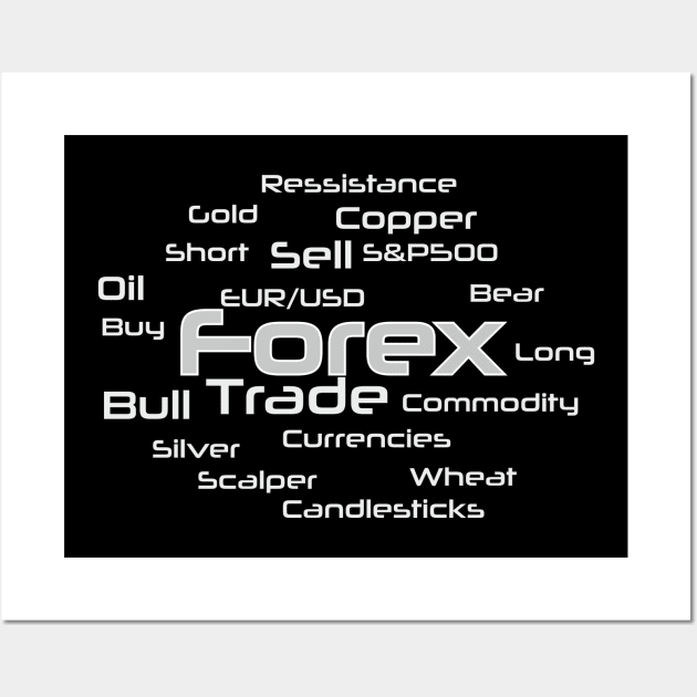 Fx , forex or foreign exchange trading design terminology words Wall Art by Guntah